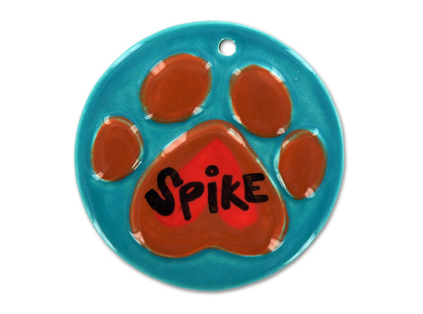 Round Paw Print Ornament