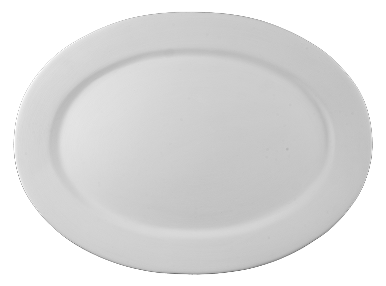 19" Rimmed Oval Platter