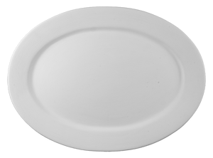 19" Rimmed Oval Platter