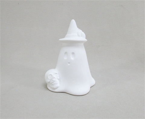 Ghost with skull
