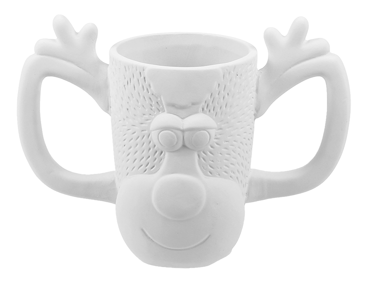 Double Handle Reindeer Mug