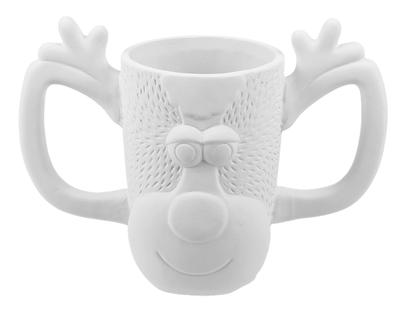 Double Handle Reindeer Mug