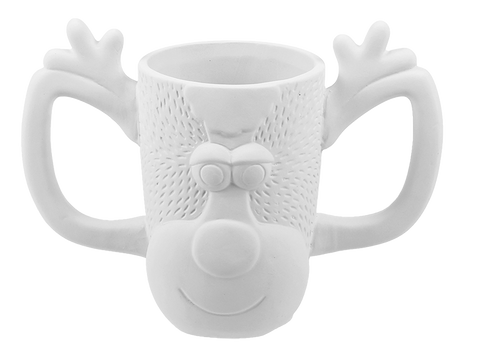 Double Handle Reindeer Mug