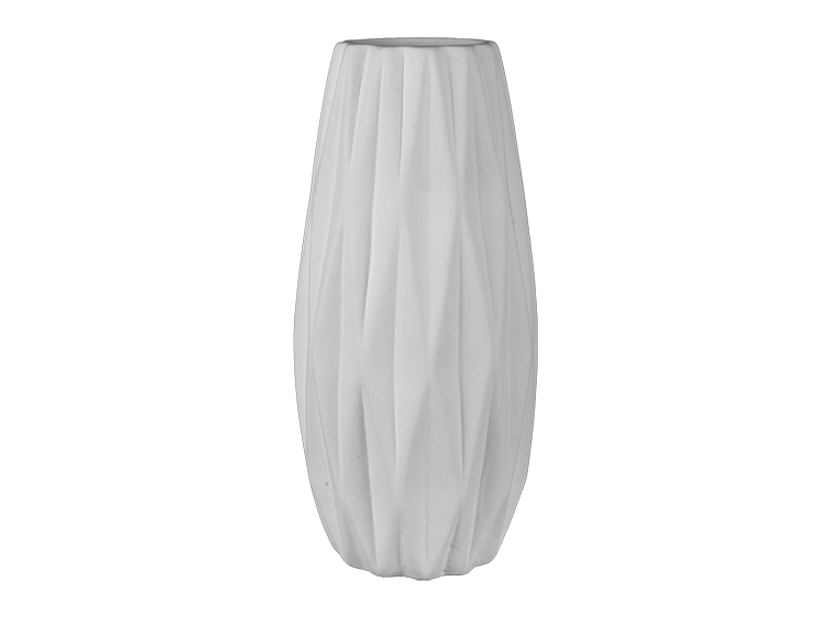 Tall Faceted Vase