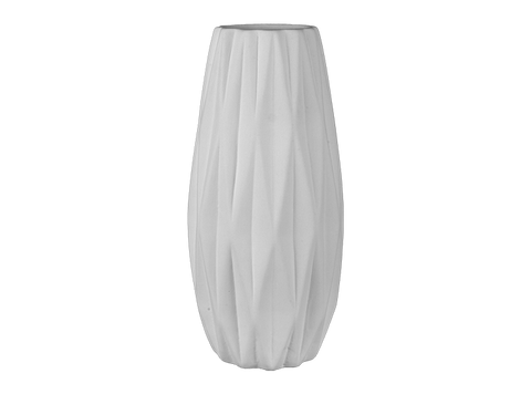 Tall Faceted Vase