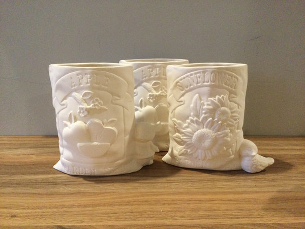 Assorted Seed Vase Hand Made