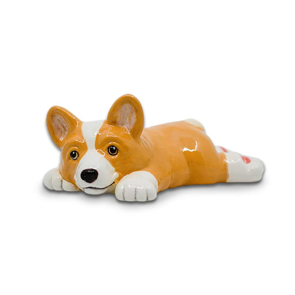 Small Corgi Sploot Figurine