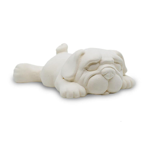 Small Pug Sploot Figurine