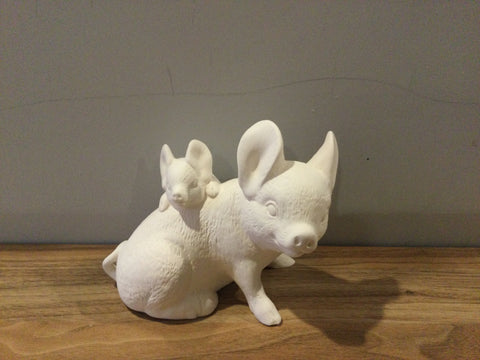 Mama & Baby Pig Hand Made