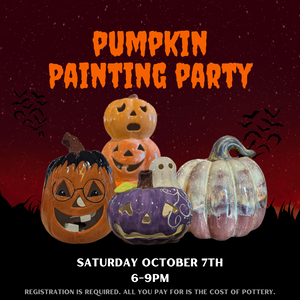 Pumpkin Painting Party   |   Saturday, October 7th 6-9pm