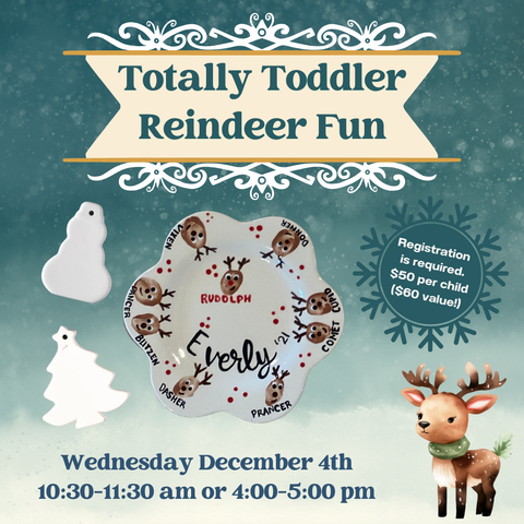 Totally Toddler Hour - Reindeer Fun |  Wednesday December 4th 10:30 am OR 4:00 pm