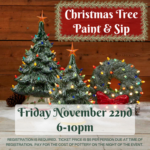 Christmas Tree Paint & Sip | Friday November 22nd 6-10pm