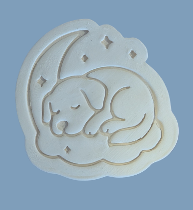 Dog Moon Memory Ornament Hand Made