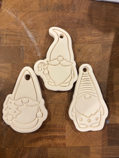 Assorted Gnome Ornaments Hand Made