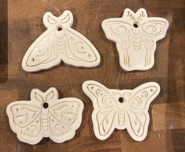 Assorted Moth Ornaments Hand Made