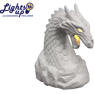 *Lighted Dragon Bust