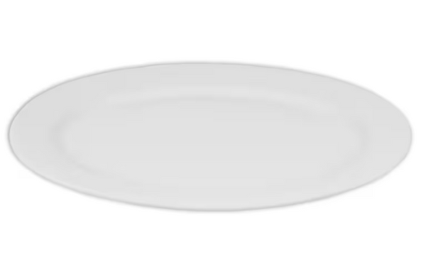BI Rimmed Oval Platter 15"
