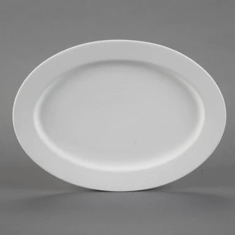 Rimmed Oval Platter 15"
